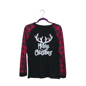 'MERRY CHRISTMAS' PAJAMA TOP